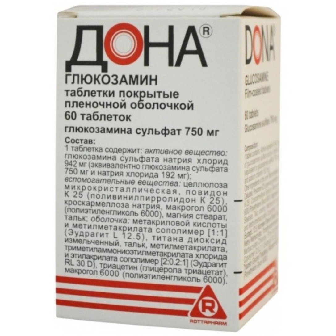 Донна описание. Дона таблетки 750мг. Дона (таб.п.п/о 750мг n60 ) Мадаус ГМБХ-Германия. Дона таблетки 750 мг 60 шт.. Глюкозамин сульфат 750 мг.