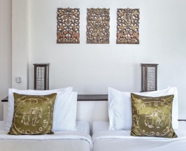 Двухместное бунгало с видом на сад 2 отдельные кровати в Khanom Hill Resort