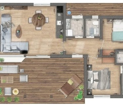 Коттедж в Modern House With Beautiful Terrace, Near Almelo