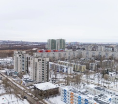 Двухместная студия с балконом (двуспальная кровать) в Квартира на Набережной Реки Грейдж
