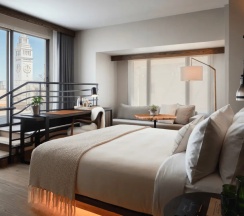 Двухместный люкс студия с террасой двуспальная кровать в 1 Hotel San Francisco