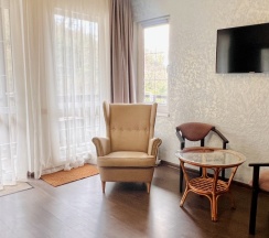 Студия с балконом и с видом на море в Гостевой дом Chalet Agave