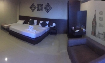 Трёхместный номер Deluxe с видом на город в Green Leaf Hostel