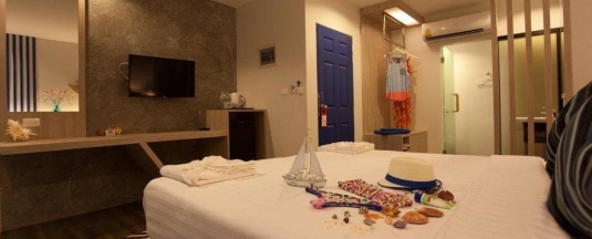 Двухместный номер Deluxe с балконом 2 отдельные кровати в The Blue Pearl Kata Hotel