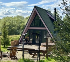 Участок с домиком "Баклажан" А-фрейм категории комфорт в Ланьдиво