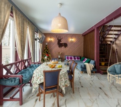 Коттедж《Тиффани делюкс》с сауной и "Банным чаном" (расположен в  Логиново) в Сканди хаус