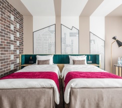 Номер стандарт с 2 односпальными кроватями, вид на город в Mercure