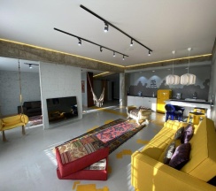 5-местные 2-комнатные апартаменты люкс семейные (мансарда) в Apart Ru Hotel