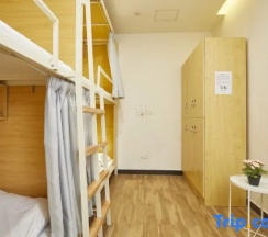 Кровать в общем номере (общая ванная комната) в Meego Qingwen Hotel