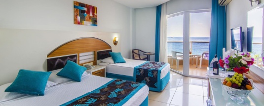 Трёхместный номер Standard с видом на море в Kleopatra Ada Beach Hotel