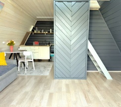 A-Frame №1 (оснащение дома, банного чана и бани см. Подробнее) в Pavlove Village