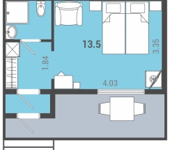 номер "Стандарт плюс" в Золотая долина