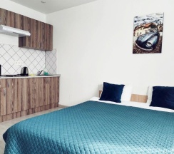 Апартаменты студия Домодедово, Южнодомодедовская улица, 17 в Runway Apartments на улице Южнодомодедовская 17