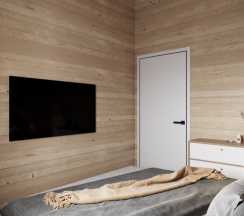 House Cheget с видом на горы в Wood Home