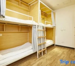 Кровать в общем номере (общая ванная комната) в Meego Qingwen Hotel