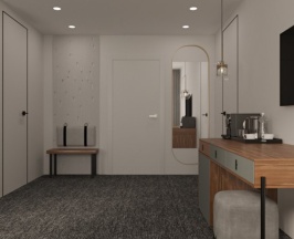 Двухместный люкс с балконом двуспальная кровать в Трубник