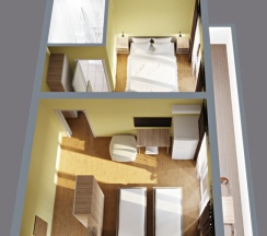 Четырёхместный семейный номер Улучшенный с балконом в Белый лотос