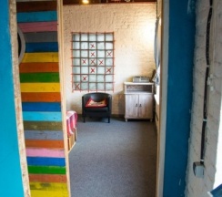 Дизайнерская студия c двуспальной кроватью с кухонным уголком (АЛЬФА) в Gallery and more