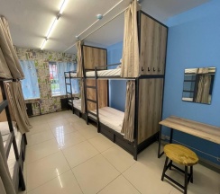 Кровать в 10-местной общей женской комнате в Ижстория