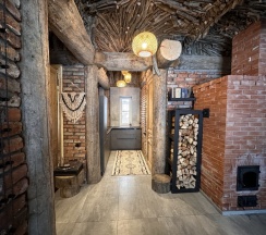 гнѣздо дизайнерский дом с камином и 2 спальнями в Cabin shale