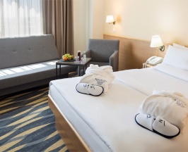 Номер Executive с двуспальной кроватью и софой в Novotel Москва Центр