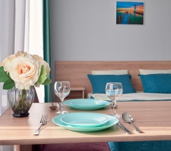 Комната стандарт с 2 двуспальными кроватями в Горное эхо