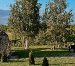А-фрейм люкс с двуспальной кроватью в Happy Tree Camp