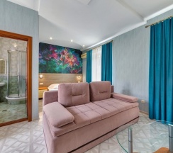 Трёхместные Апартаменты студио с балконом и с видом на горы в Парк-сити