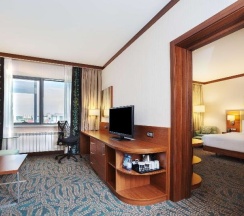 Двухместный люкс c 1 комнатой двуспальная кровать в Hilton Garden Inn Astana