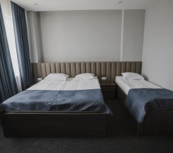 Семейный стандарт (1 двухспальная+1 односпальная кровать) в Sleepers hotel avia dme