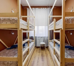 Четырёхместный номер Economy двухъярусная кровать в 1st`hostel