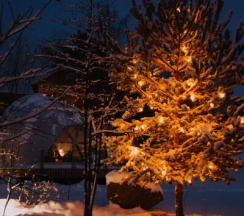 Лодж 3 с теплой купелью на террасе и видом на залив в Vyborg Bay