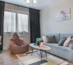 Апартаменты улучшенные с 1 двуспальной кроватью в Sky inn color