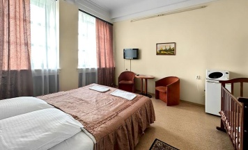 2-местный номер эконом с 1 двуспальной кроватью в Smart Hotel KDO Новосибирск