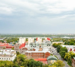Двухместные апартаменты с балконом (двуспальная кровать) в Квартира Апельсинка