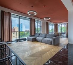 Апартаменты Deluxe с балконом и с красивым видом из окна в Апарт-отель Residence Graphite