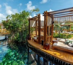 Двухместный номер Shibari Grand Cenote Front двуспальная кровать в Hotel Shibari Tulum - Restaurant & Cenote Club