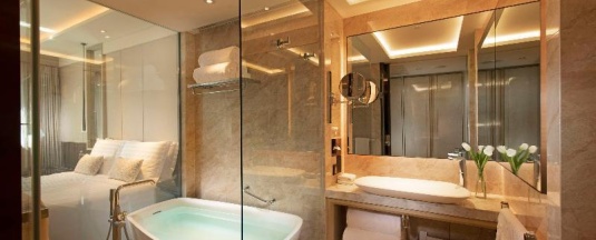 Двухместный номер Executive с видом на город двуспальная кровать в Kempinski Hotel Beijing Yansha Center