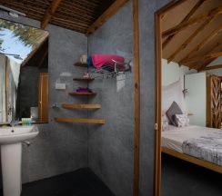 Бунгало с видом на море в Goa Cottages Agonda