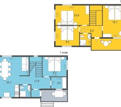 Коттедж "Компания" в Золотая долина