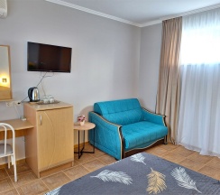 «ЗАКАТ» 12 СТАНДАРТНЫЙ ЧЕТЫРЕХМЕСТНЫЙ НОМЕР С ДВУСПАЛЬНОЙ КРОВАТЬЮ, ДВУСПАЛЬНЫЙ ДИВАН в Цитрус