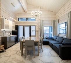 Дом из бруса с камином и баней из липы 4+2 в Snhaus