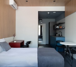 Студия  с кухней с двумя односпальными кроватями в Greenfeel Stavropol