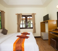 Двухместное бунгало двуспальная кровать в Good View Resort