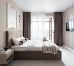 Апартаменты c 1 комнатой с балконом в Hugge Place
