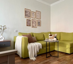 "Pistachio Flat" Однокомнатная квартира (Метро Ленинский проспект/Автово, 10 минут на транспорте) в Rauktis apartments