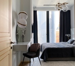 Cartier номер с био камином 30 этаж в Heaven Apartments
