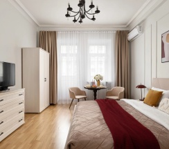 Апартаменты с 2 комнатами с балконом и с видом на город в GM Apartments
