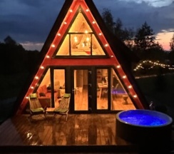 Участок с домиком "Помидор" А-фрейм категории комфорт в Ланьдиво