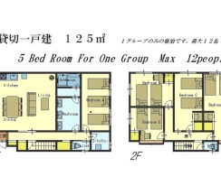 Коттедж с 5 комнатами в Nao's House USJ